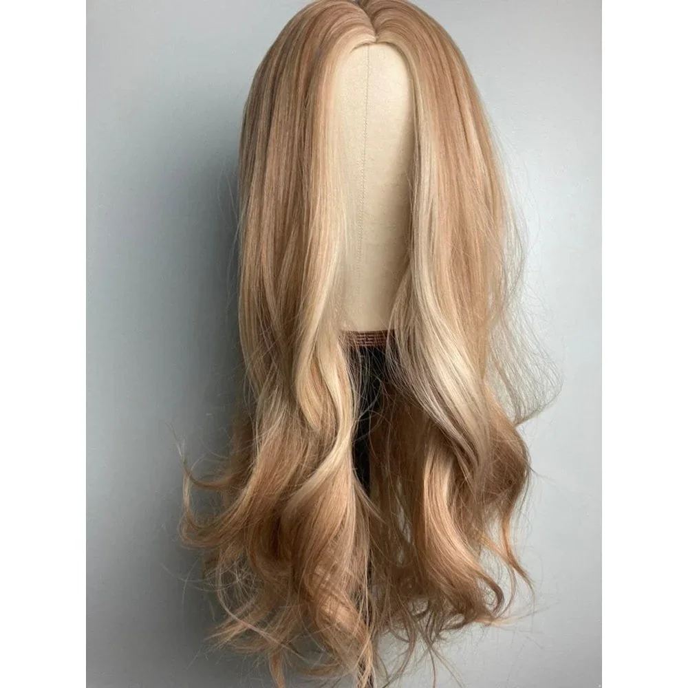 Highlighted Blonde Wavy Wig